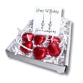 Mini coffret cadeau boucles d'oreilles 21e anniversaire