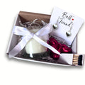 Petit coffret cadeau pour meilleure amie | Boucles d'oreilles, chocolats et bougie