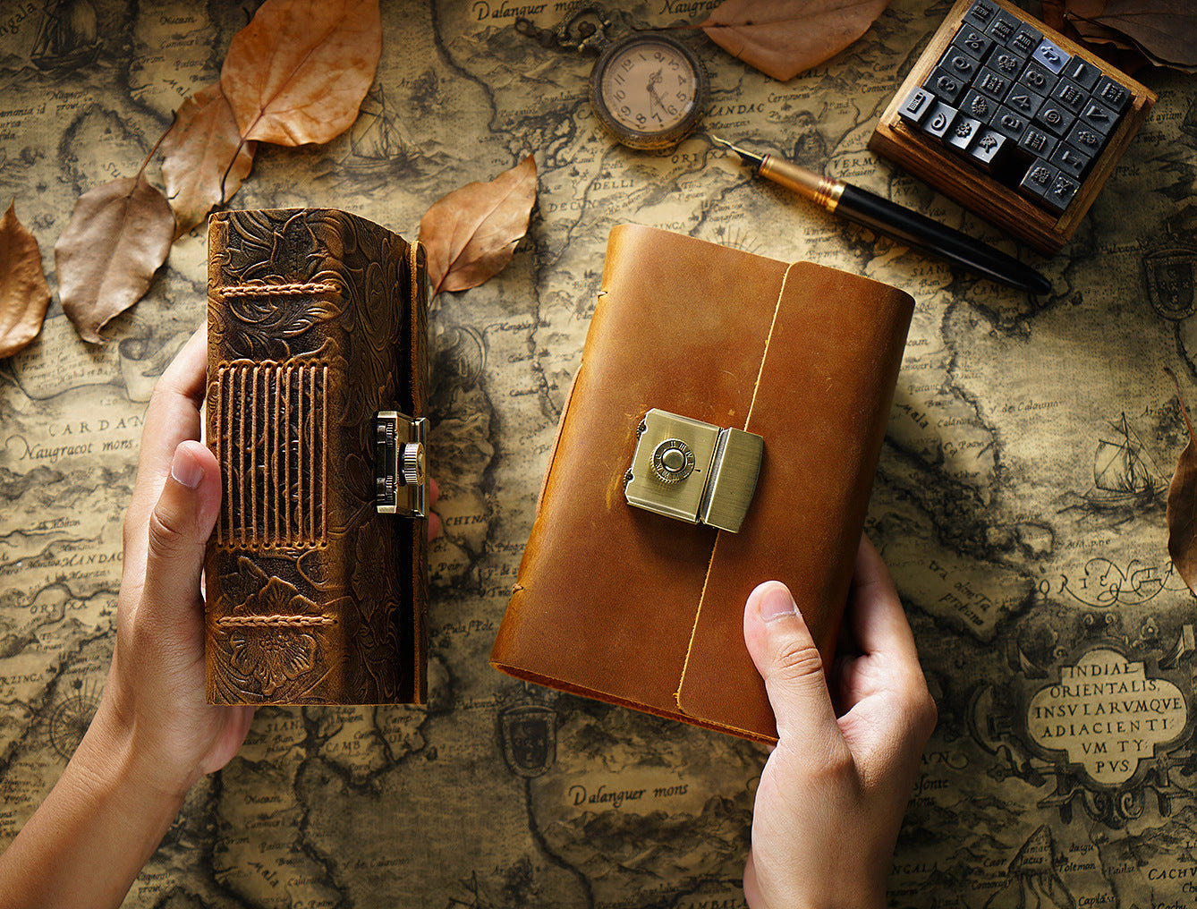Vintage Journal Cowhide Notebook