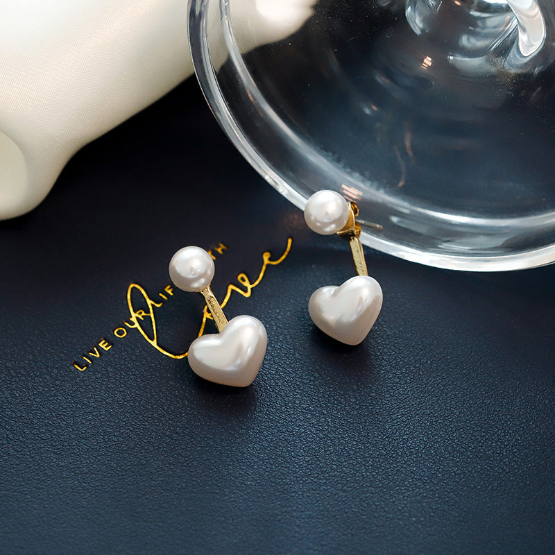 Boucles d'oreilles clous perle d'amour