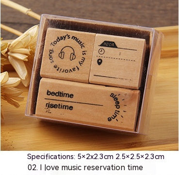 Joli tampon en bois pour la décoration de journal DIY littéraire