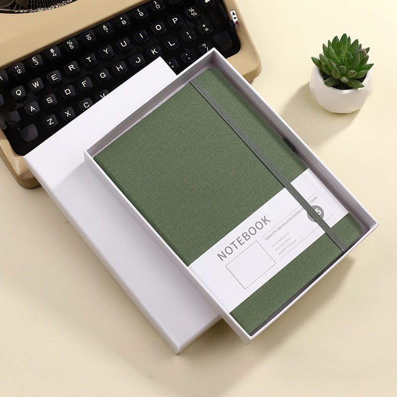A5 PU Cloth Pattern Notebook | 200 Pages | Lined, Dotted & Grid Options