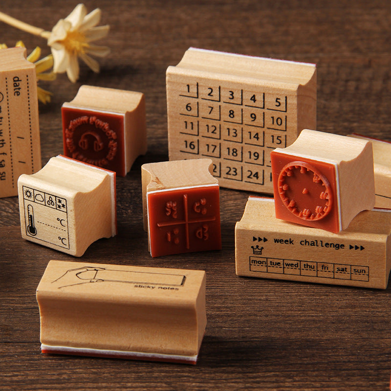 Joli tampon en bois pour la décoration de journal DIY littéraire