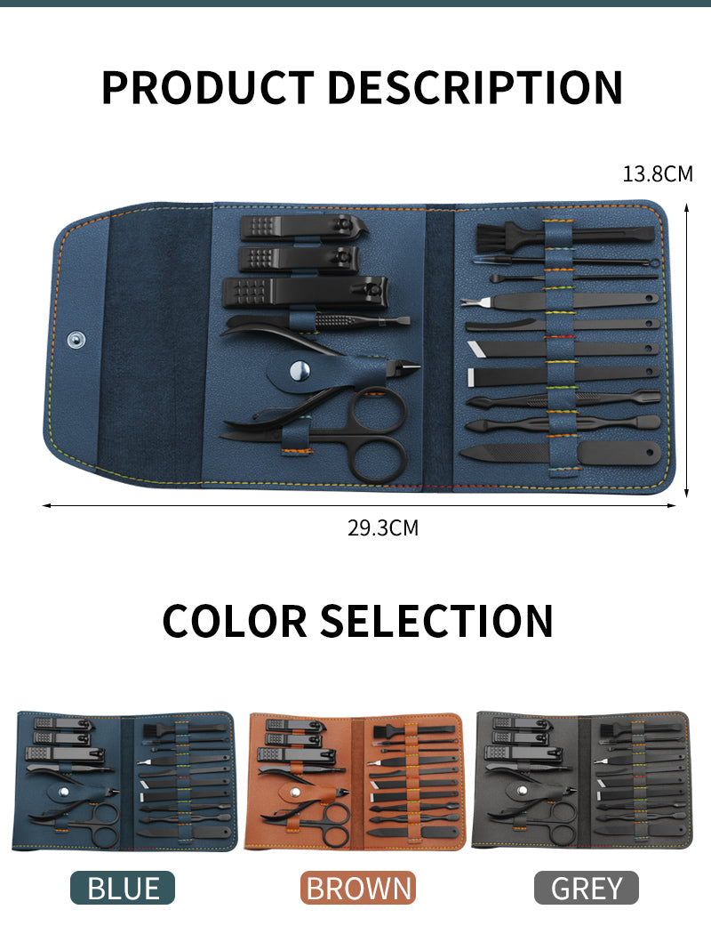 Professional Manicure & Pedicure Kit | Luxury Stainless Steel Set