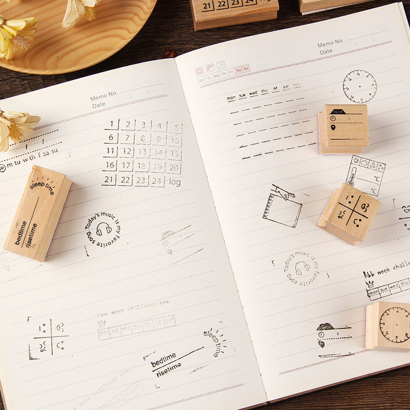 Joli tampon en bois pour la décoration de journal DIY littéraire