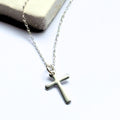 Silver Cross Charm Necklace