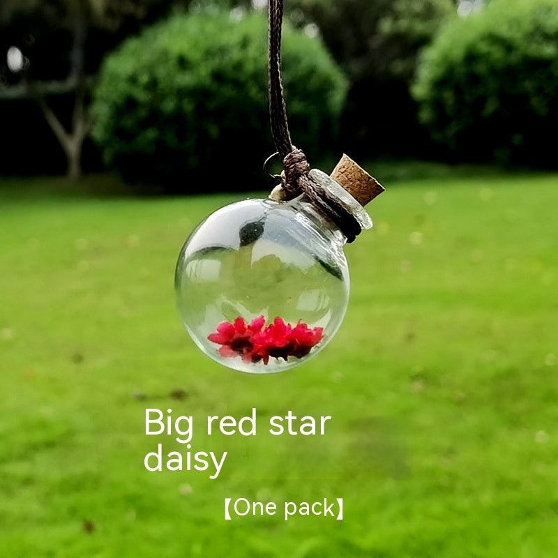 Bouteille de parfum de fleur éternelle pour pendentif de voiture