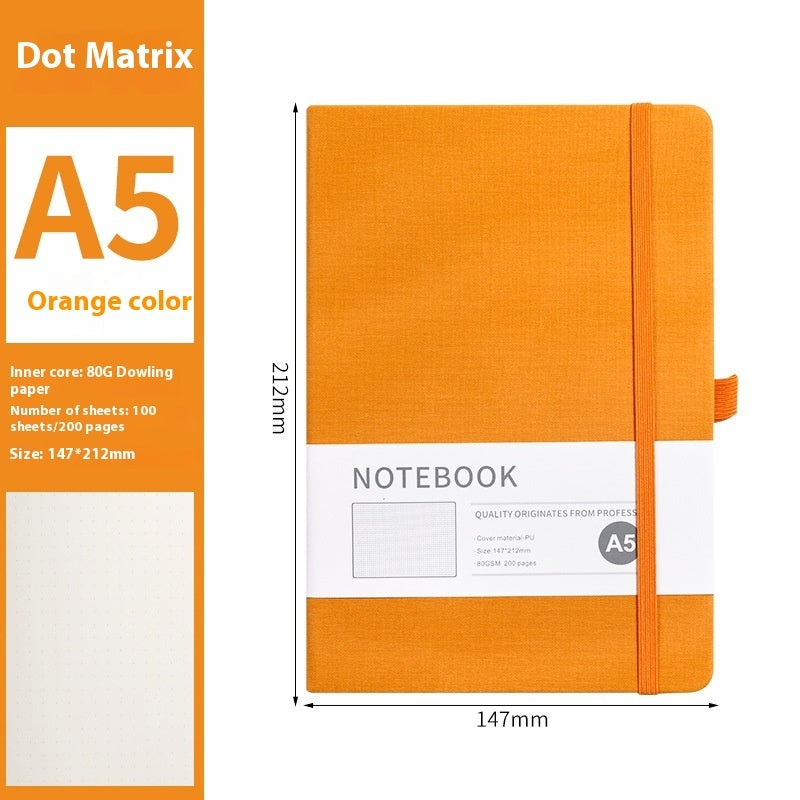 A5 PU Cloth Pattern Notebook | 200 Pages | Lined, Dotted & Grid Options