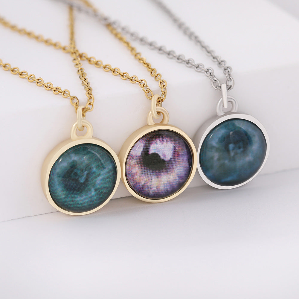 Custom Iris Photo Necklace