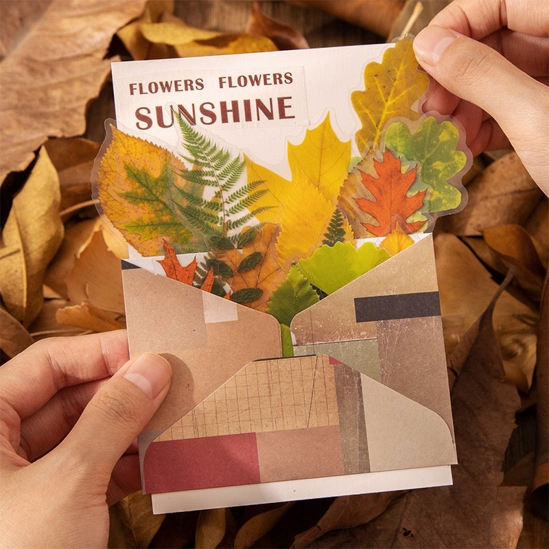 Retro Botanical Sticker Sheets | 100 Sheets | Autumn Nature & Leaf Designs