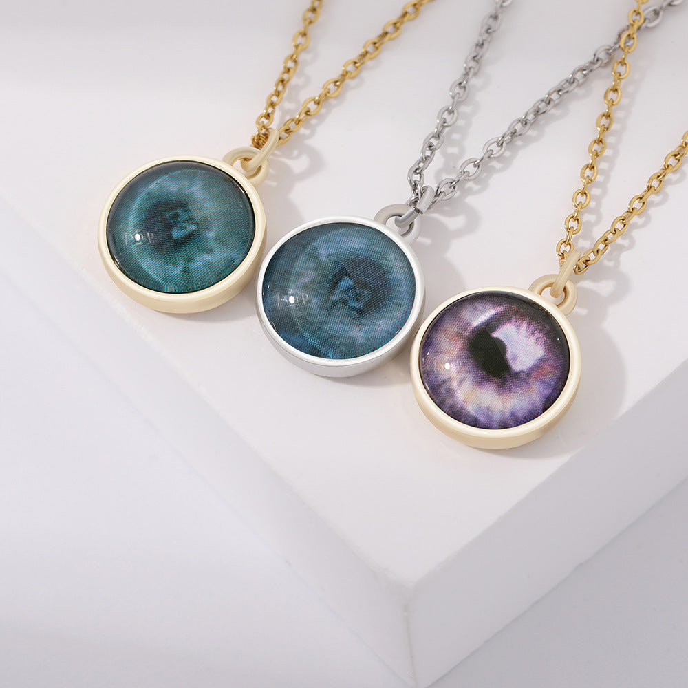Collier photo iris personnalisé