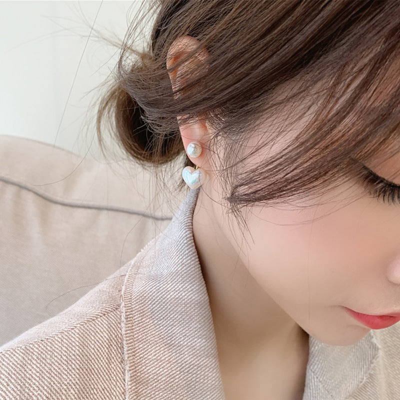 Boucles d'oreilles clous perle d'amour
