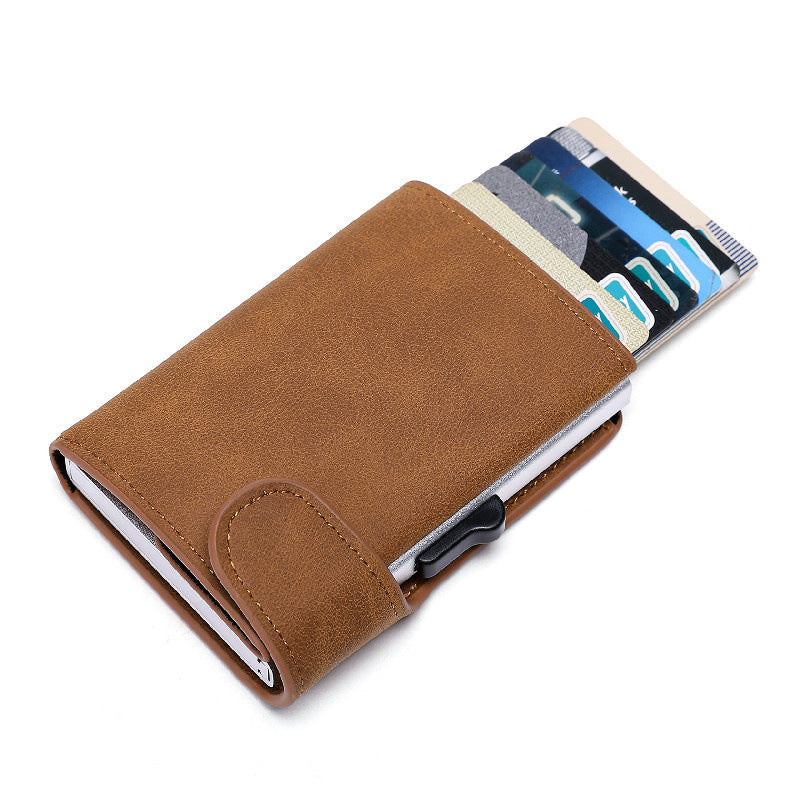 Portefeuille étui pour cartes en cuir Crazy Horse