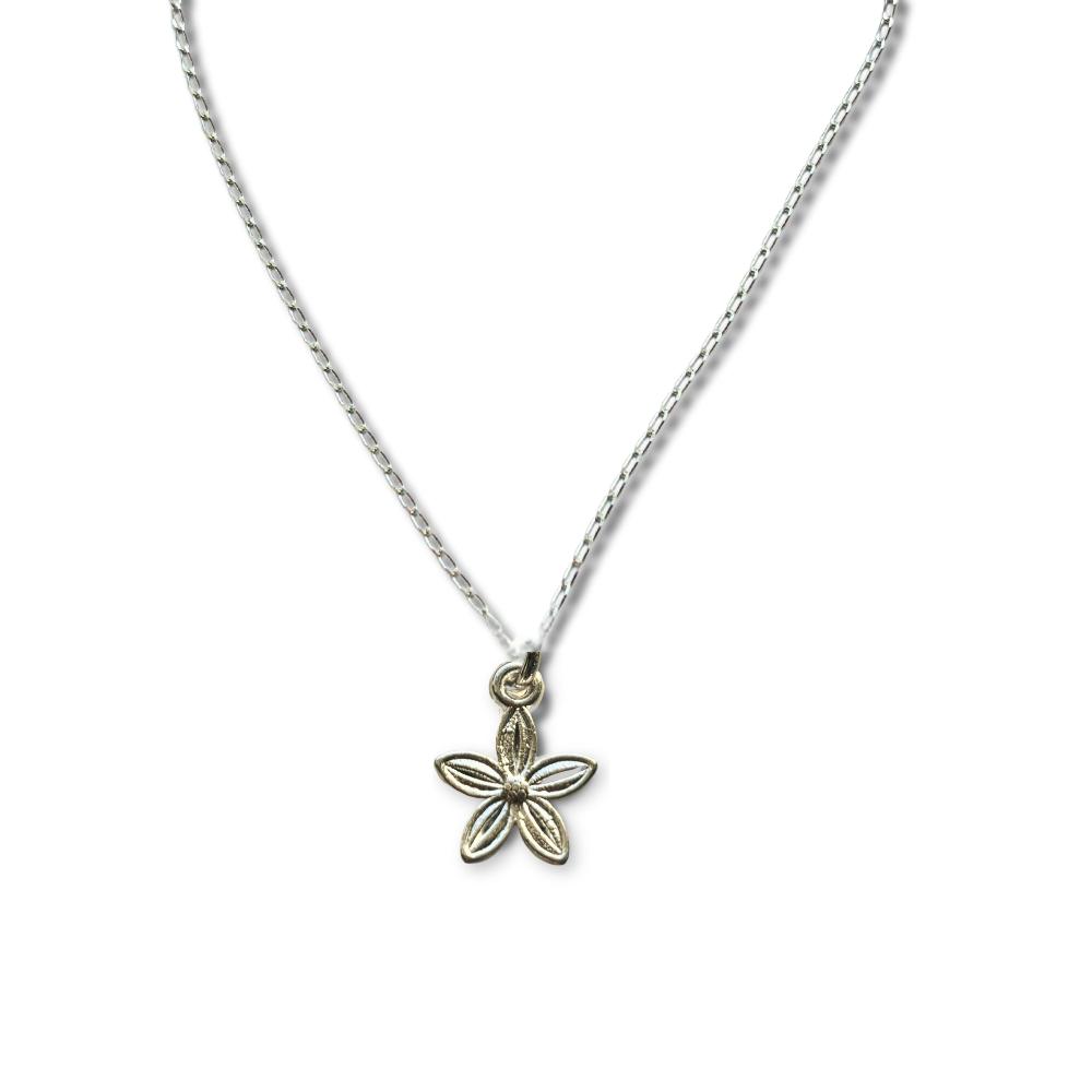 Dahlia Flower Charm Necklace