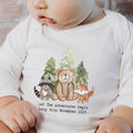 Personalised Woodland Baby Vest, Outfit: Bib, Vest, Baby Grow