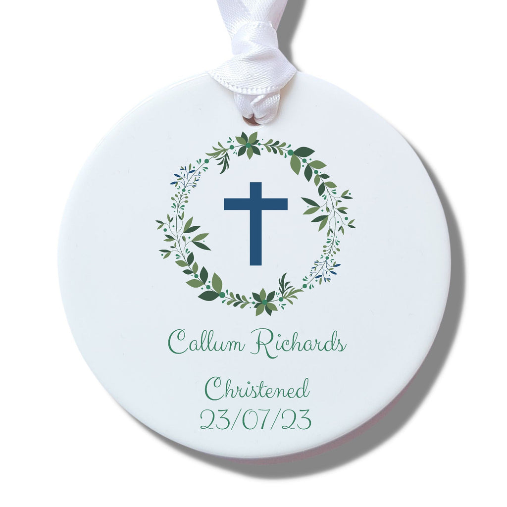 Personalised Christening Teddy & Ceramic Gift Hamper-Baby Girl or Boy UK