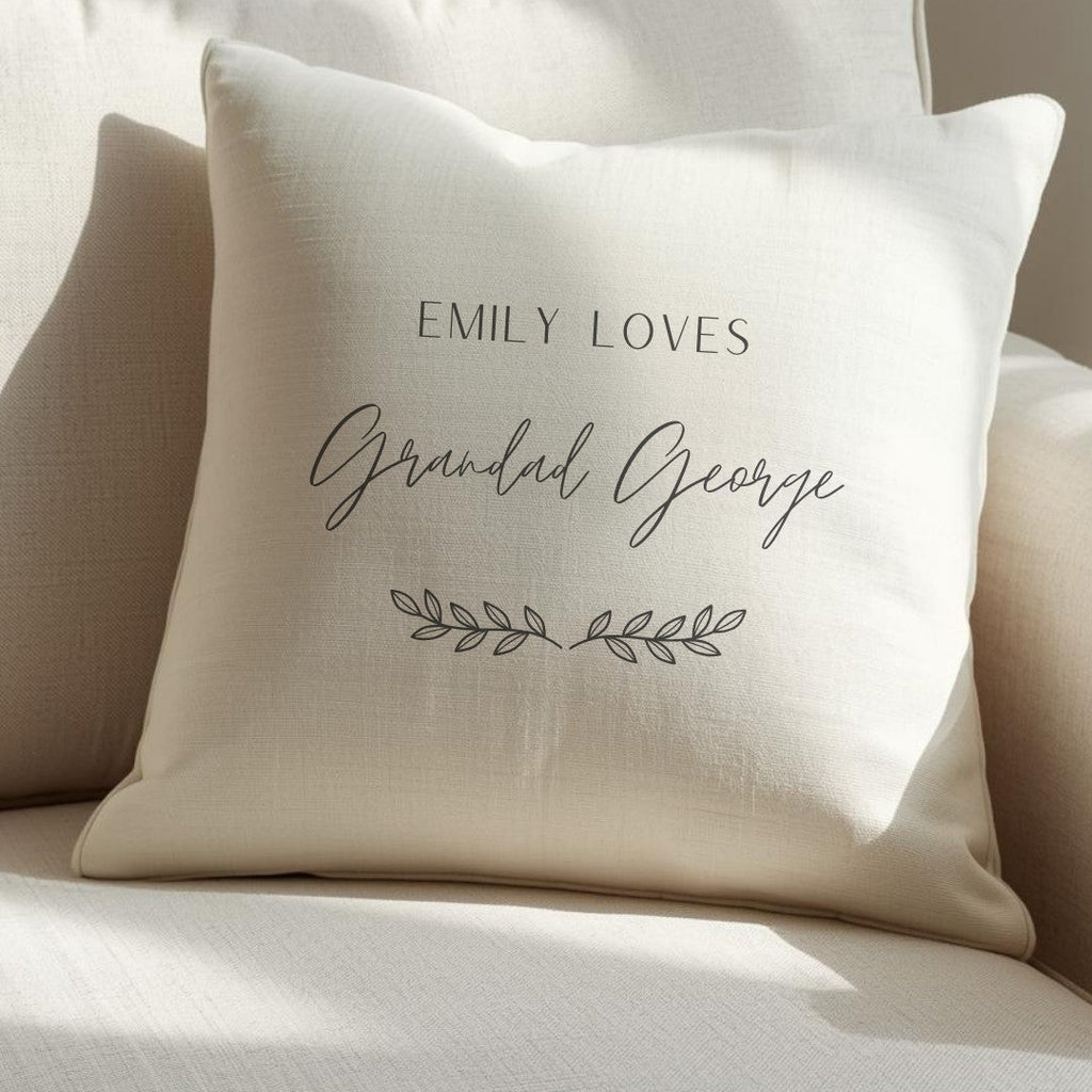 Personalised Great Grandad, Papa, Pop's Cushion