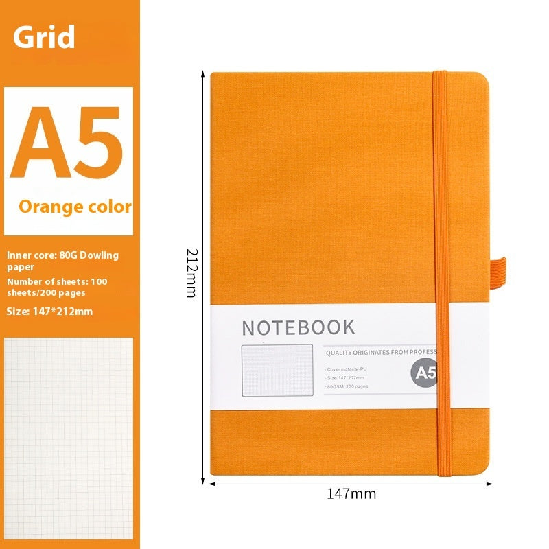 A5 PU Cloth Pattern Notebook | 200 Pages | Lined, Dotted & Grid Options