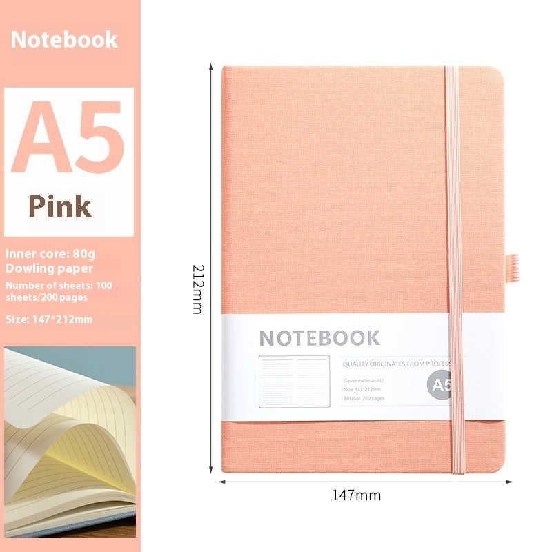 A5 PU Cloth Pattern Notebook | 200 Pages | Lined, Dotted & Grid Options