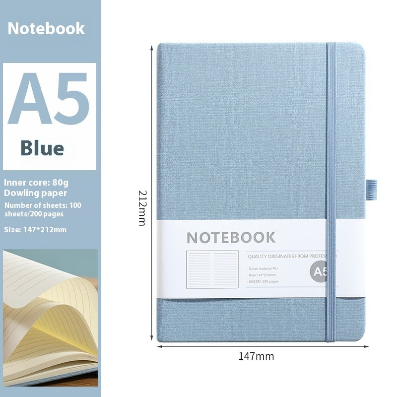 A5 PU Cloth Pattern Notebook | 200 Pages | Lined, Dotted & Grid Options