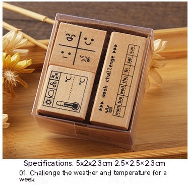 Cute Literary DIY Journal Decoration Wooden Stamp