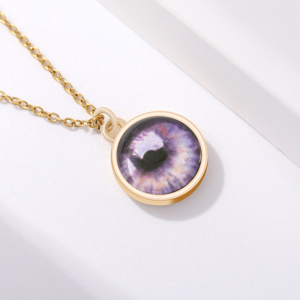 Custom Iris Photo Necklace
