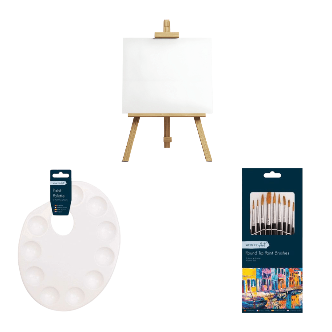 Artist Pack for Beginners | Canvas Boards, Brushes & Palettes