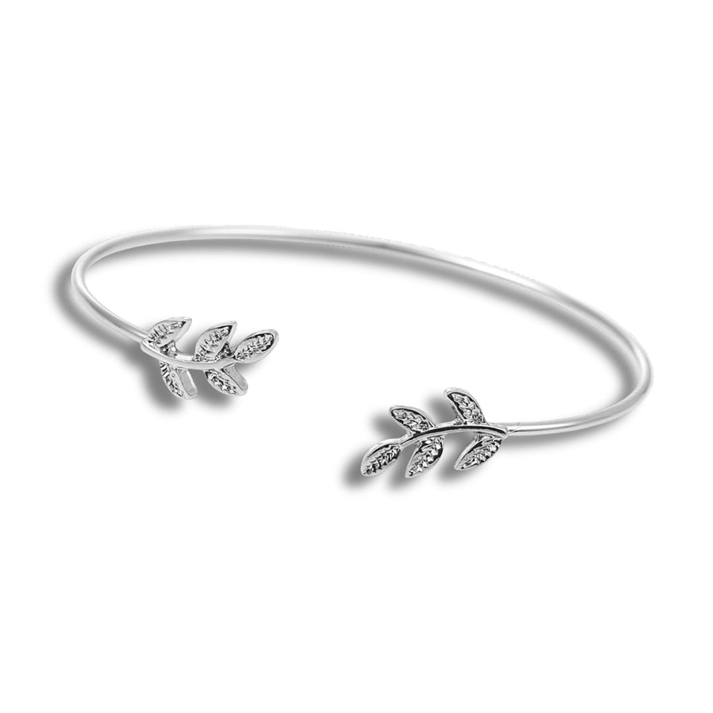 Silver Leaf Bangle