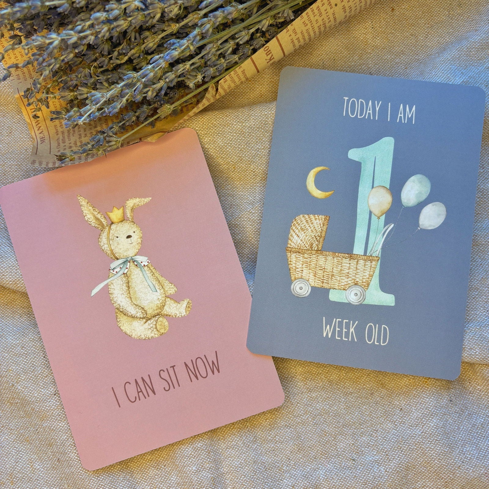 Baby Milestone Cards | 30 Cards