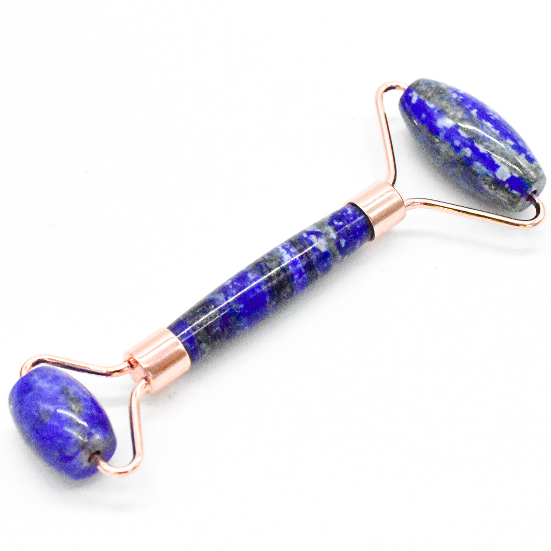 LuxeGlow Face Roller – Copper & Crystal Massager