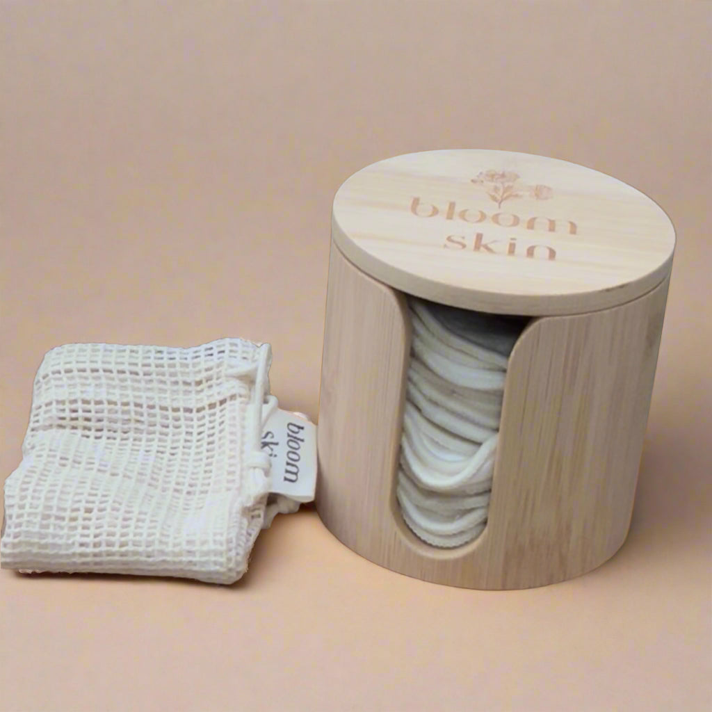 Coffret de cotons démaquillants en bambou Bloom Skin