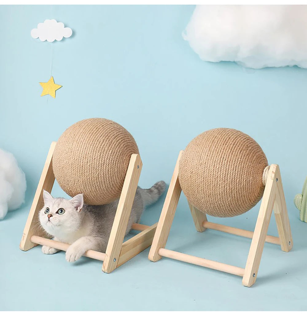 ClawHaven Wooden Cat Scratching Post