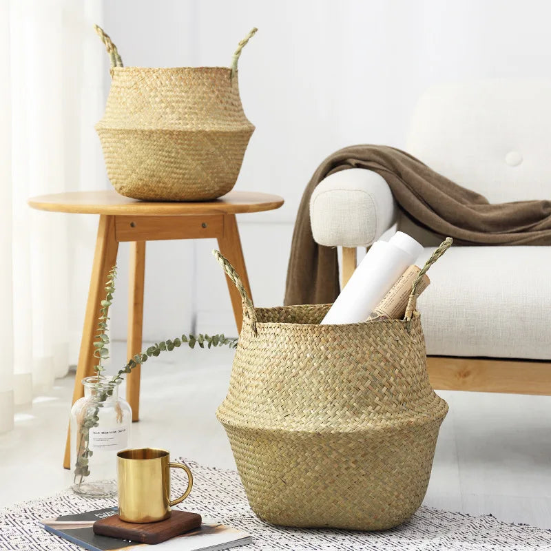 EcoWeave Seaweed Wicker Basket