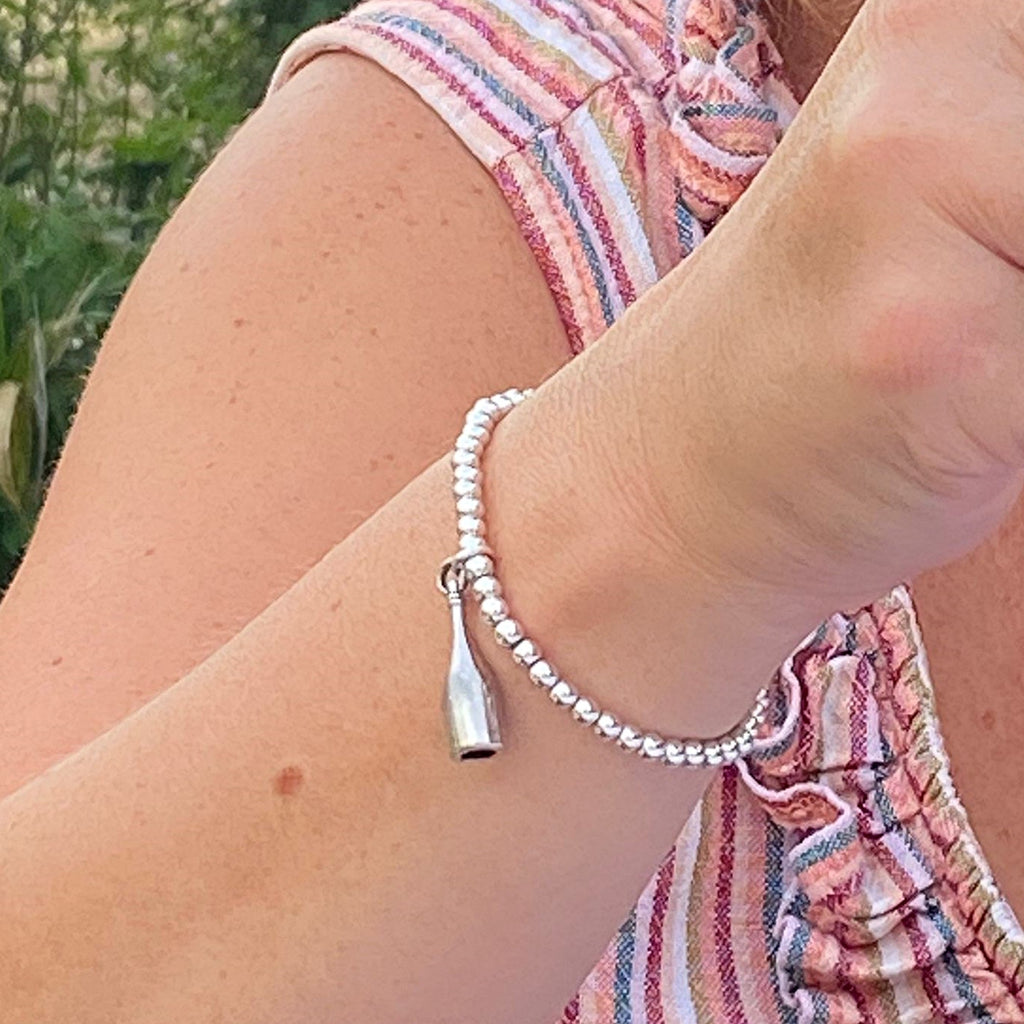 Wine Bottle Charm Bracelet on Funny Friends Gift Card