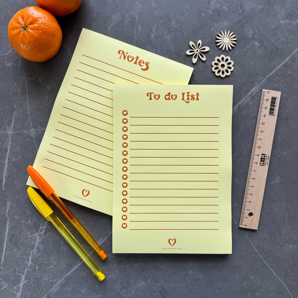 Bloc-notes jaune vif