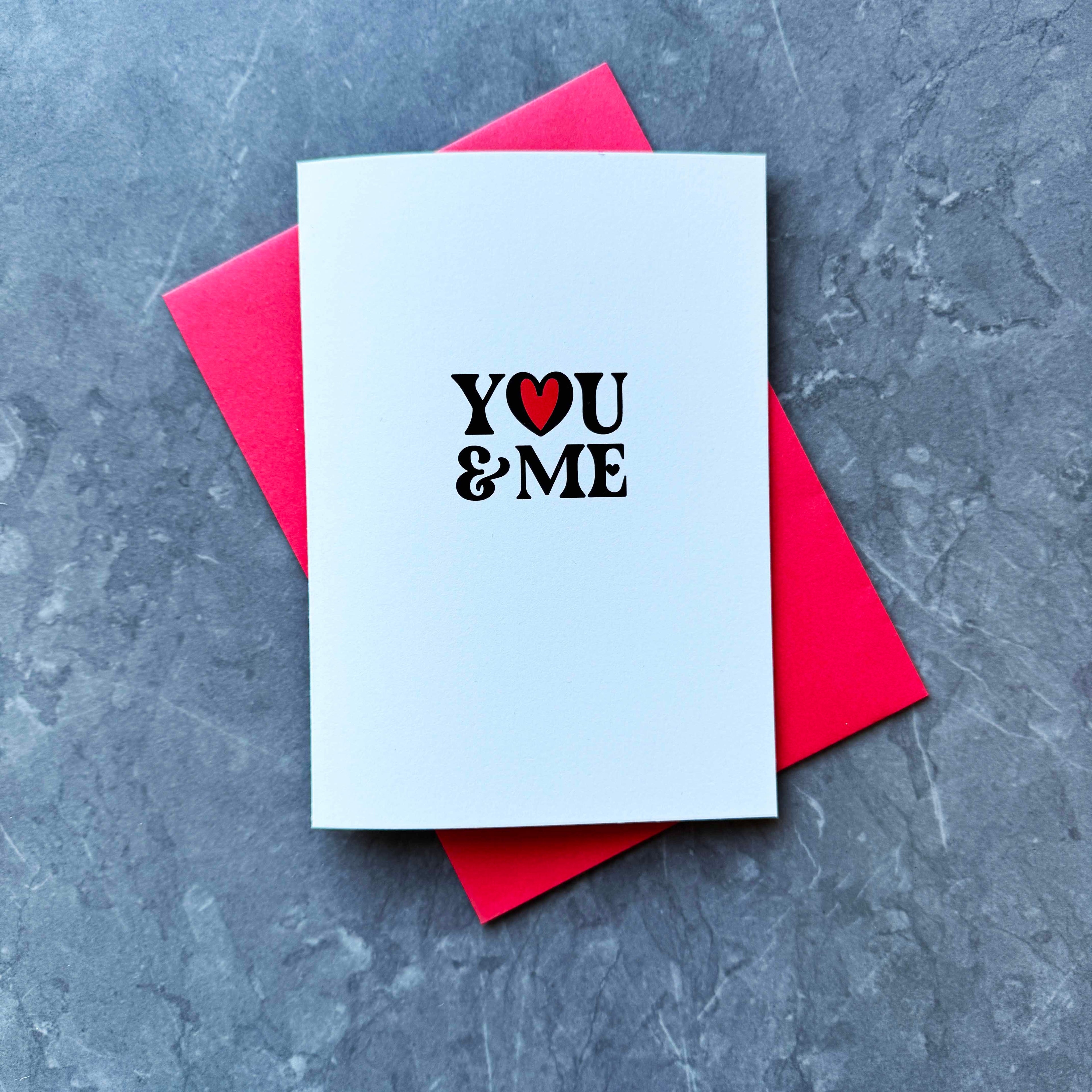 You and Me Love Card