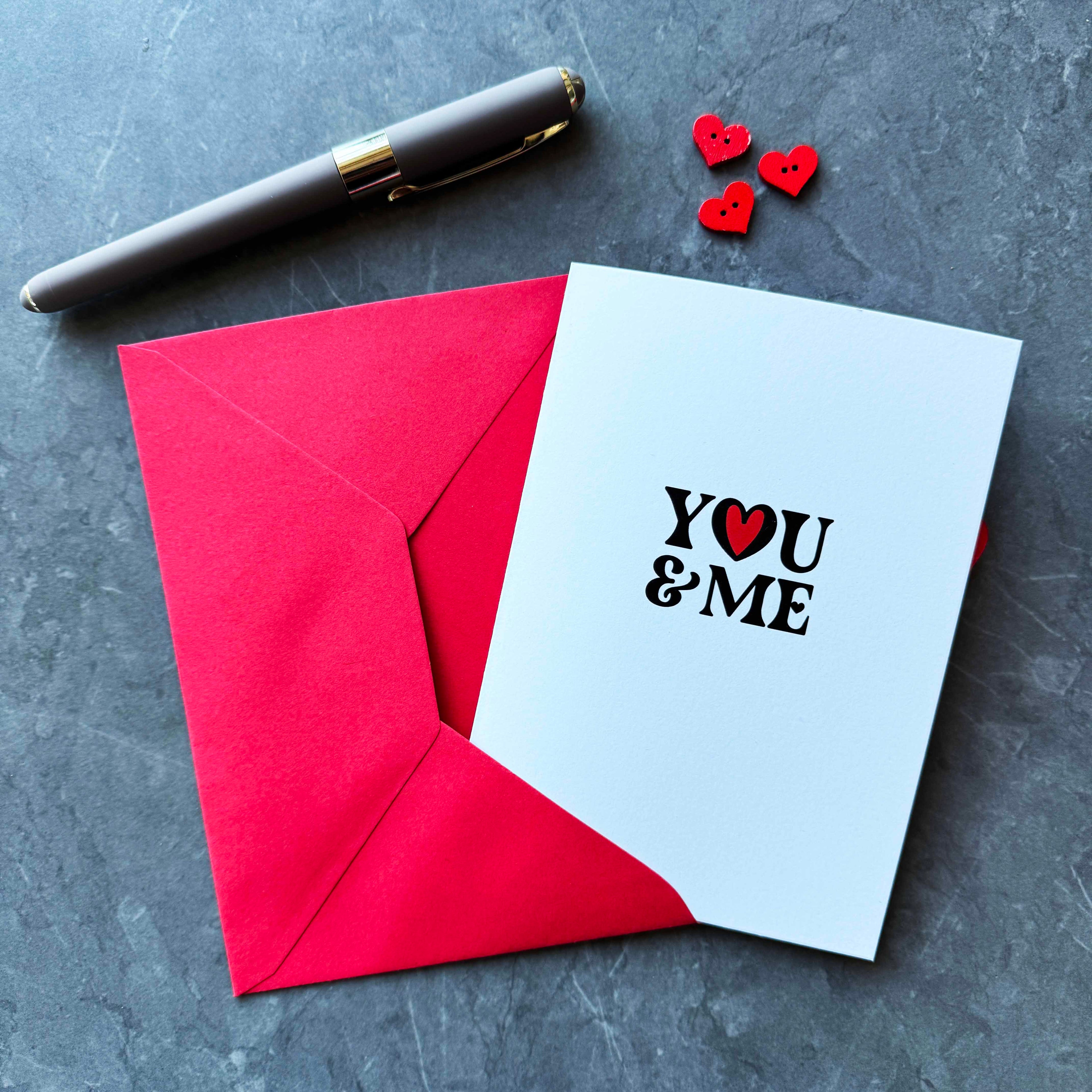 You and Me Love Card
