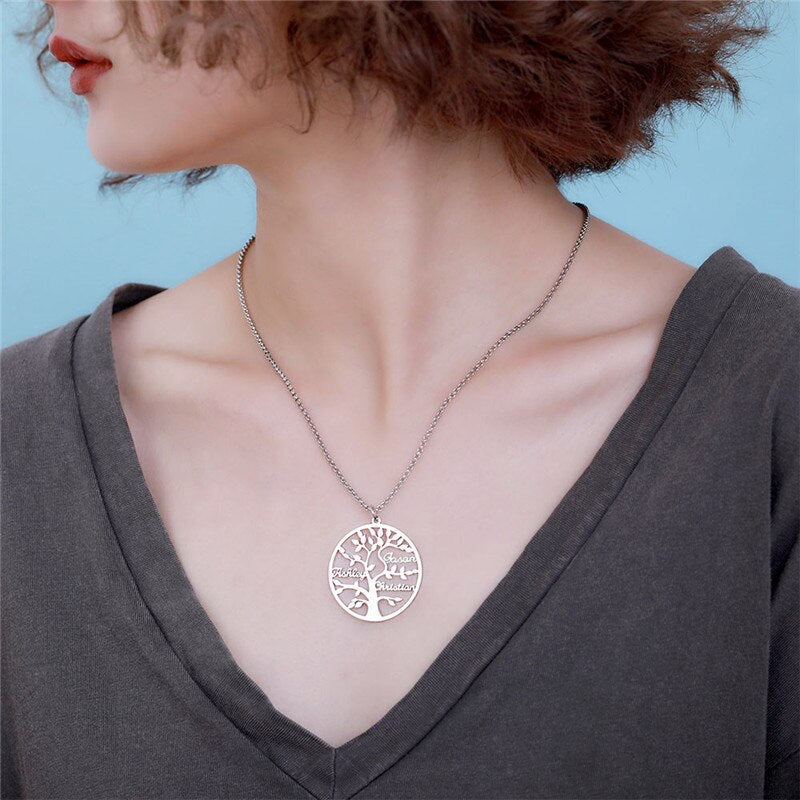 Collier pendentif Arbre de Vie personnalisé