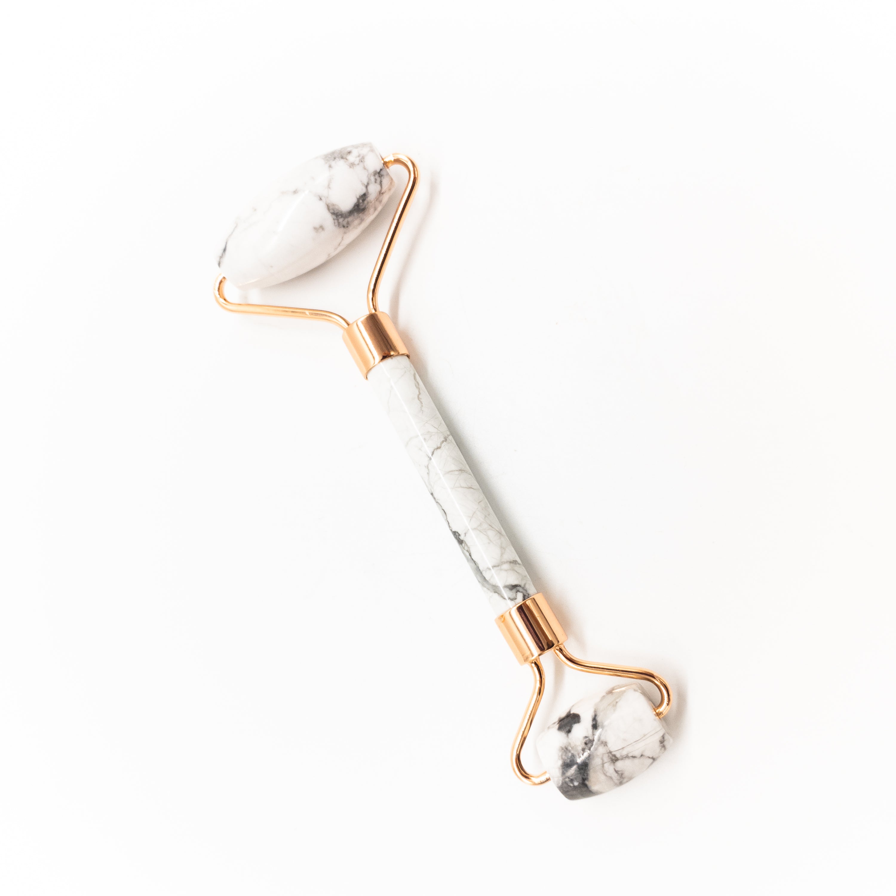 LuxeGlow Face Roller – Copper & Crystal Massager