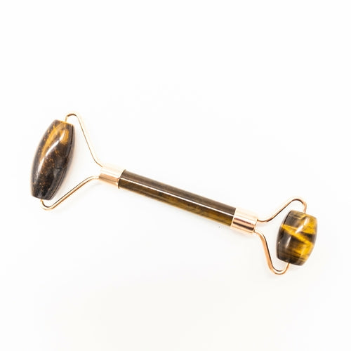 LuxeGlow Face Roller – Copper & Crystal Massager