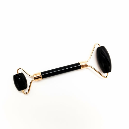 LuxeGlow Face Roller – Copper & Crystal Massager