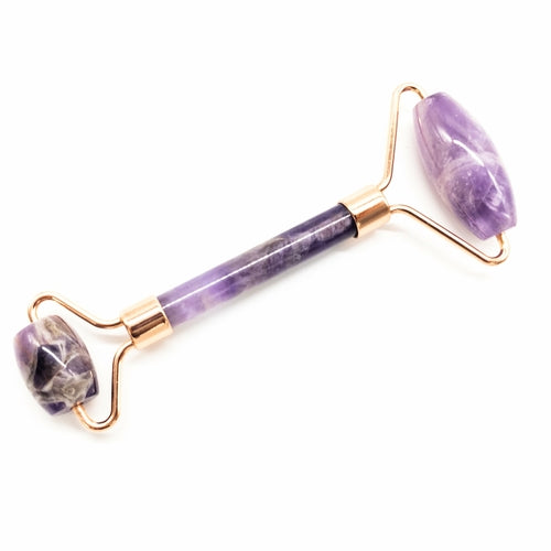 LuxeGlow Face Roller – Copper & Crystal Massager