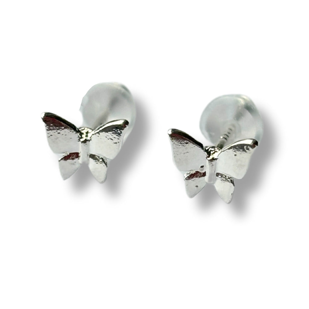 Little Butterfly Silver Stud Earrings