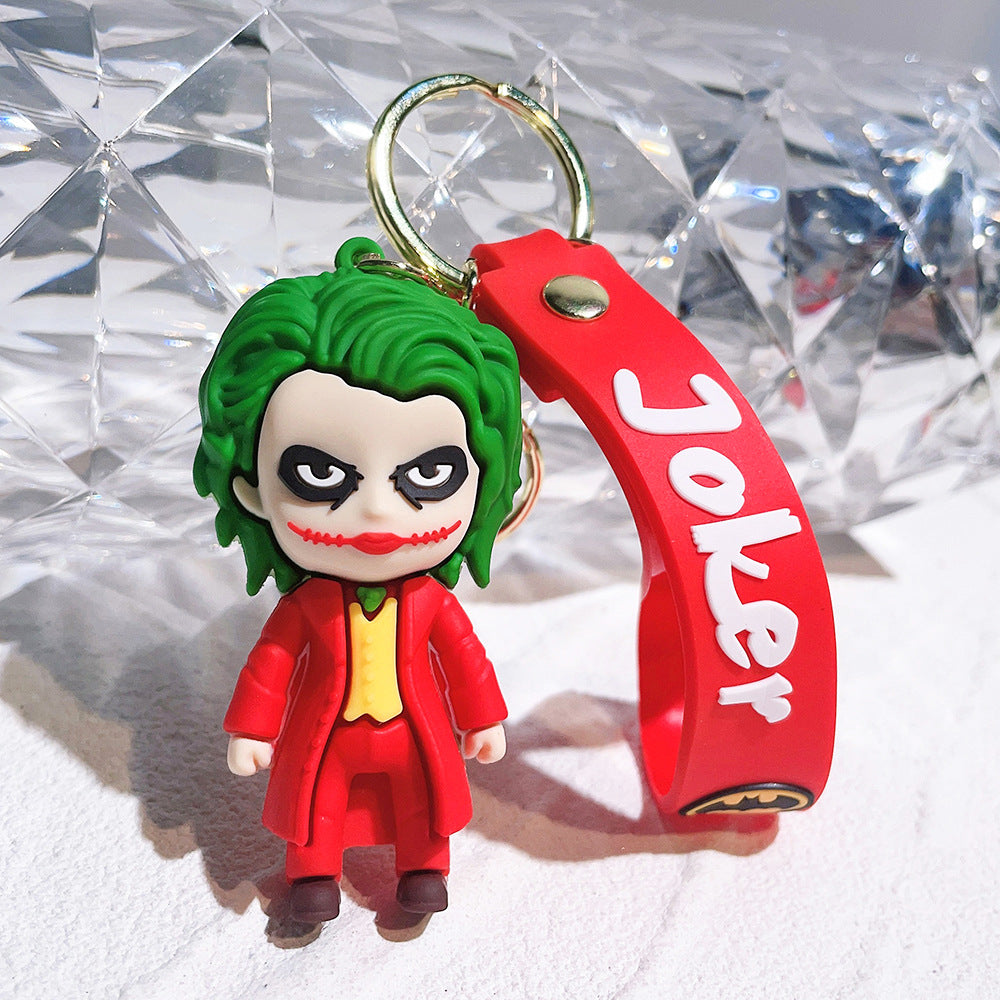 Cross-Border Clown Keychain Superhero Doll Car Keychain Batman Pendant Claw Machine Small Gift
