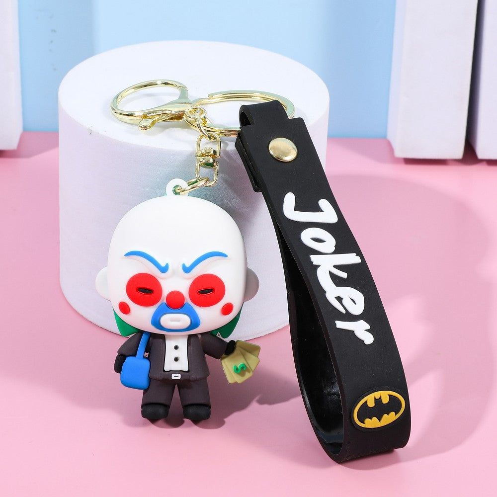 Cross-Border Clown Keychain Superhero Doll Car Keychain Batman Pendant Claw Machine Small Gift