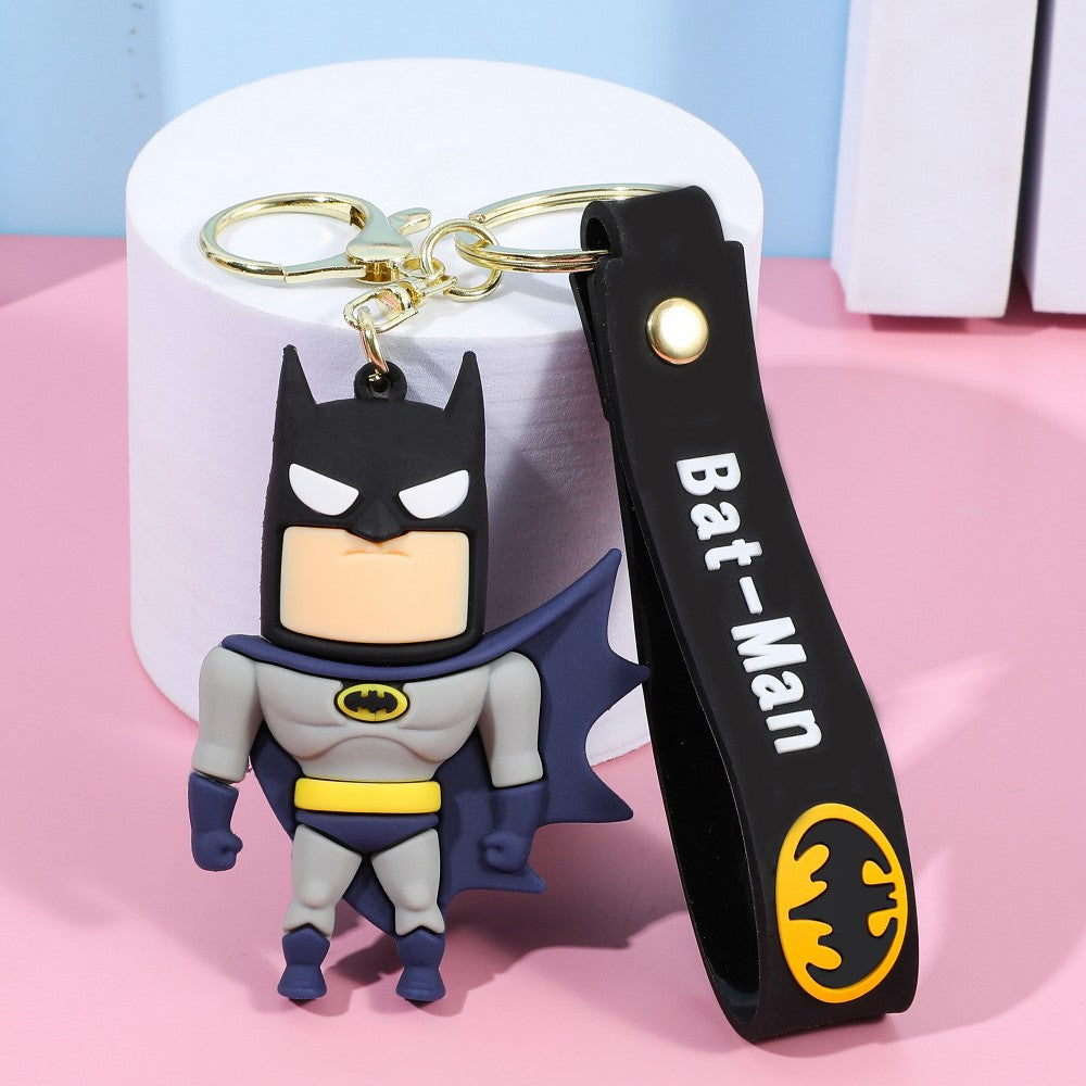 Cross-Border Clown Keychain Superhero Doll Car Keychain Batman Pendant Claw Machine Small Gift