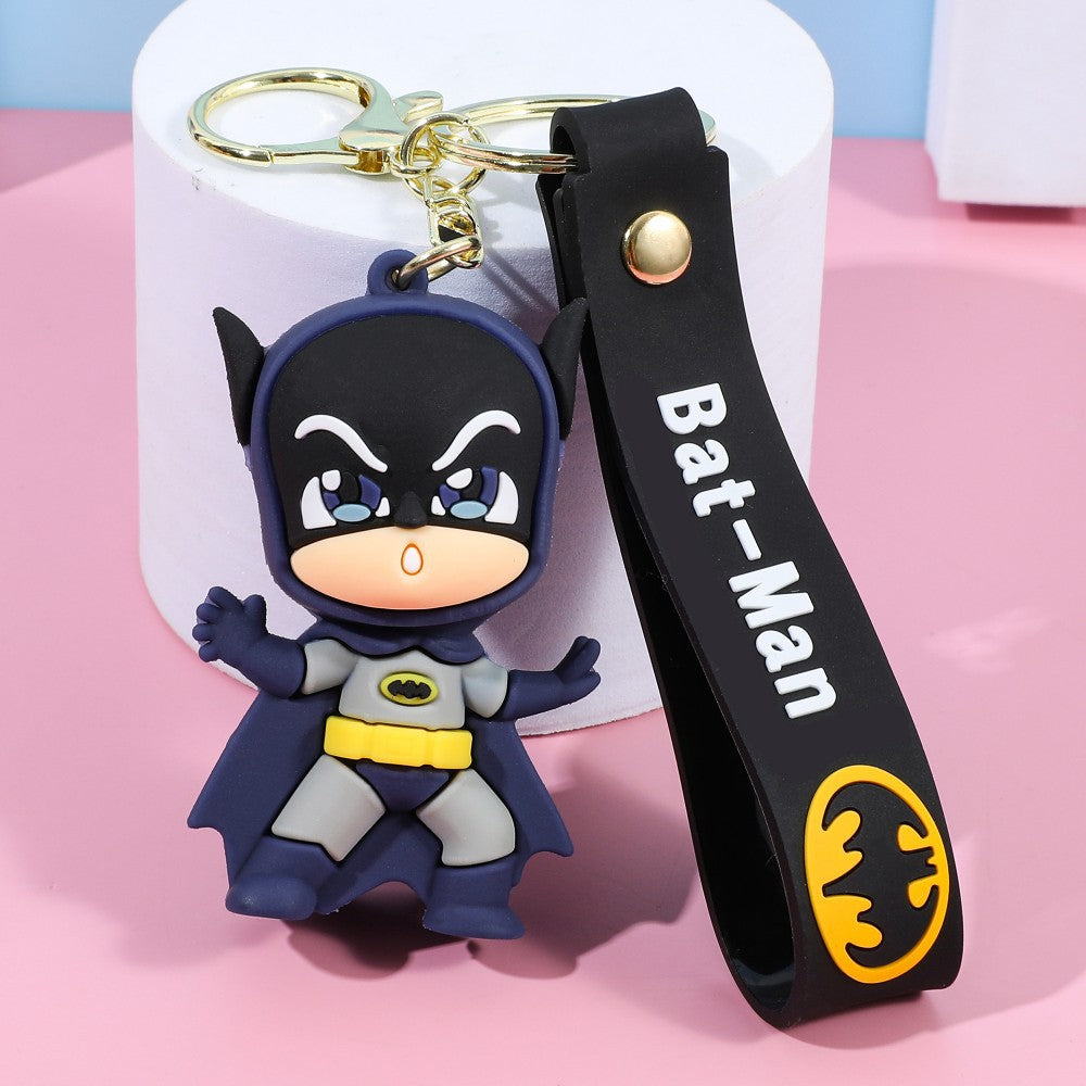 Cross-Border Clown Keychain Superhero Doll Car Keychain Batman Pendant Claw Machine Small Gift
