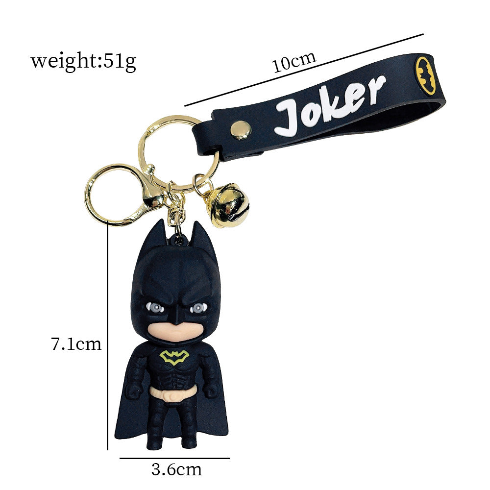 Cross-Border Clown Keychain Superhero Doll Car Keychain Batman Pendant Claw Machine Small Gift