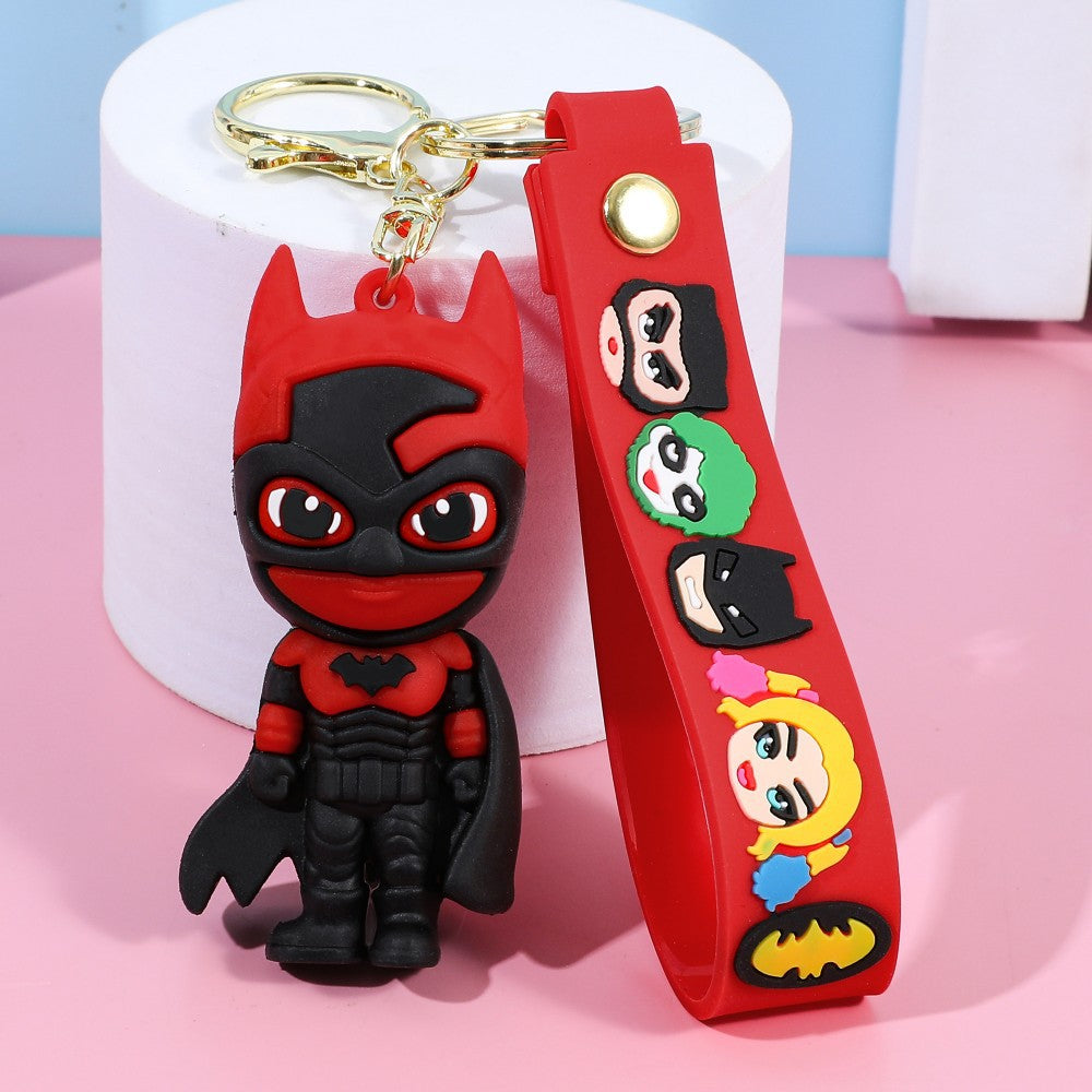 Cross-Border Clown Keychain Superhero Doll Car Keychain Batman Pendant Claw Machine Small Gift