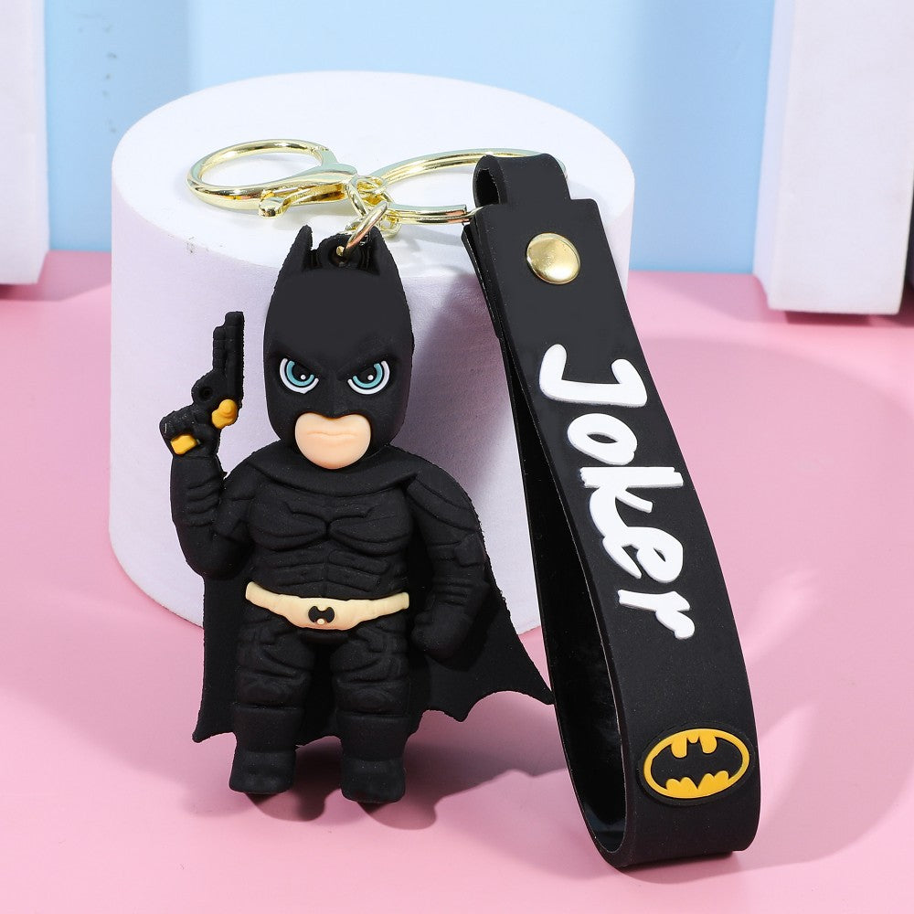 Cross-Border Clown Keychain Superhero Doll Car Keychain Batman Pendant Claw Machine Small Gift